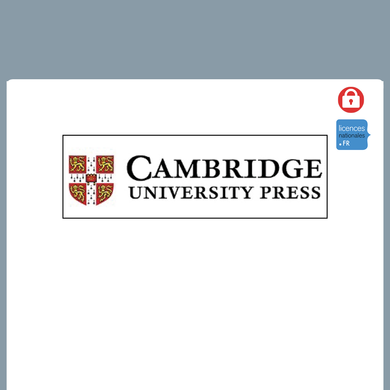 visuel Cambridge University Press 