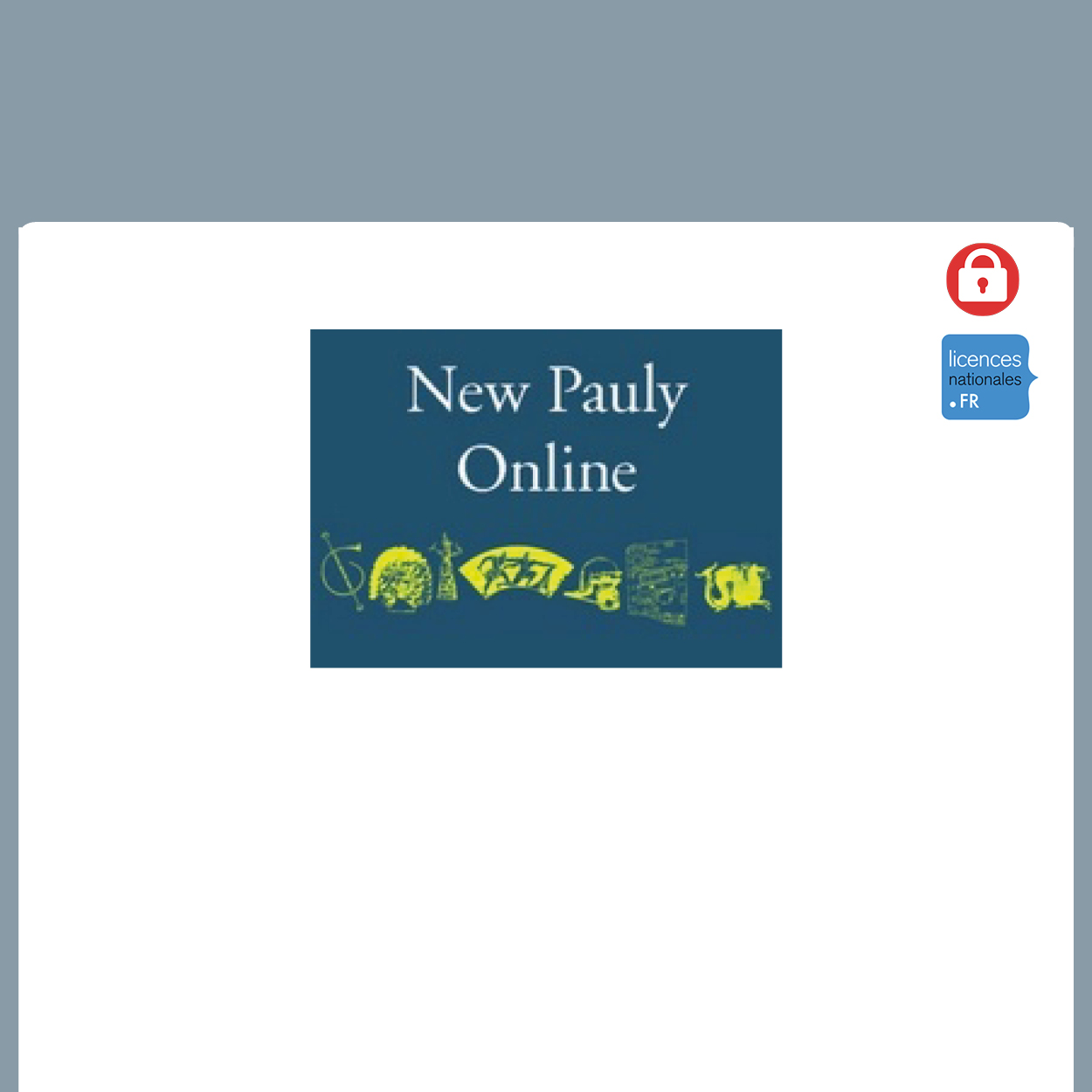 visuel New Pauly Online 