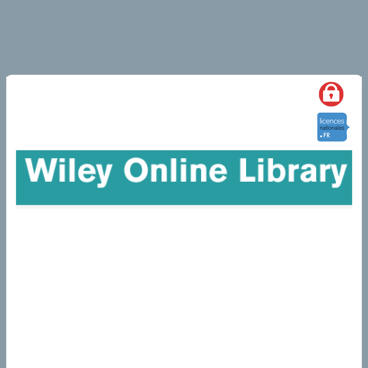 visuel Wiley Online Library 