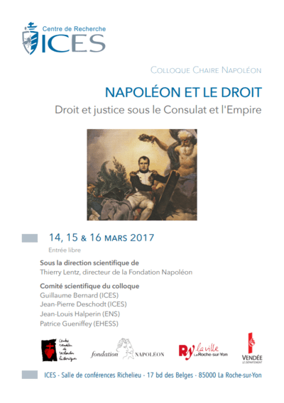 Colloque à l'ICES - Napoléon et le droit