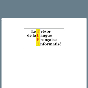 visuel Trésor de la langue française informatisé (Le)