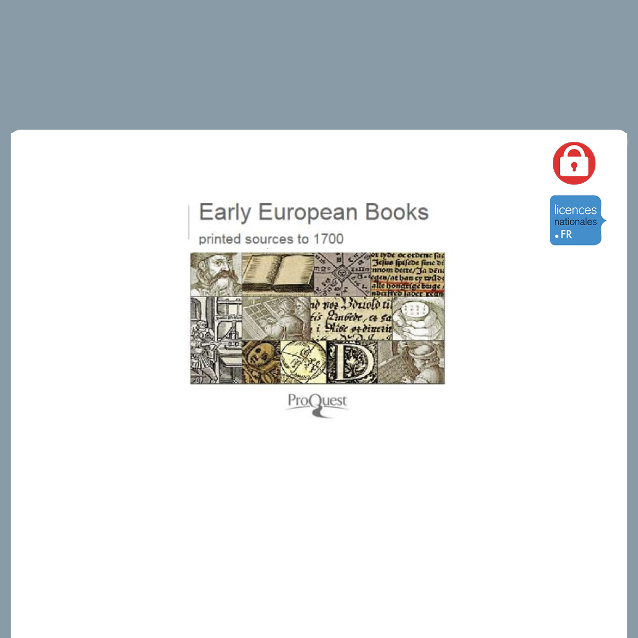 visuel Early European Books