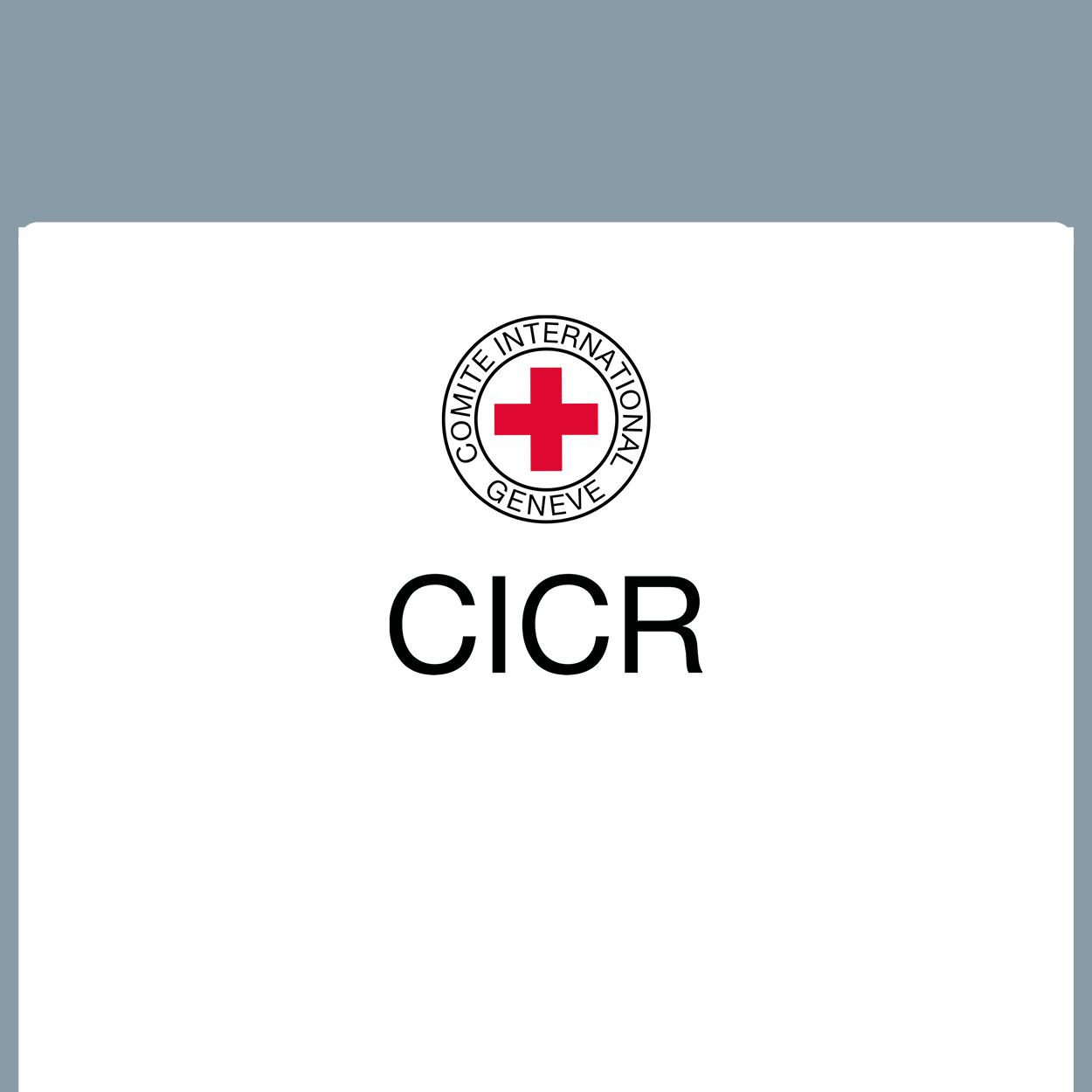 visuel CICR - Comité International de la Croix Rouge