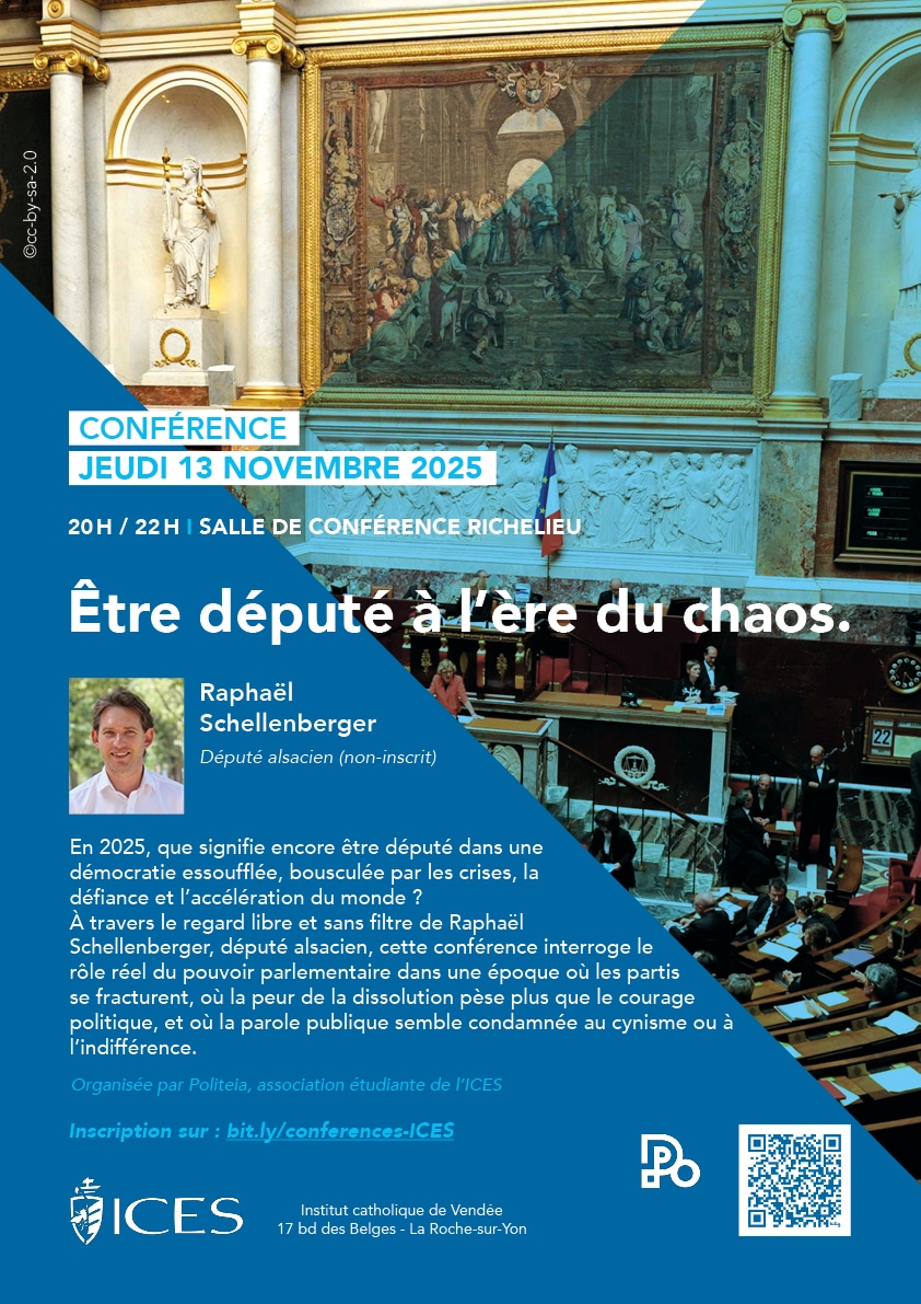 2025 11 13 POLITEIA DEPUTE Affiche de la conférence avec les députés en assemblée