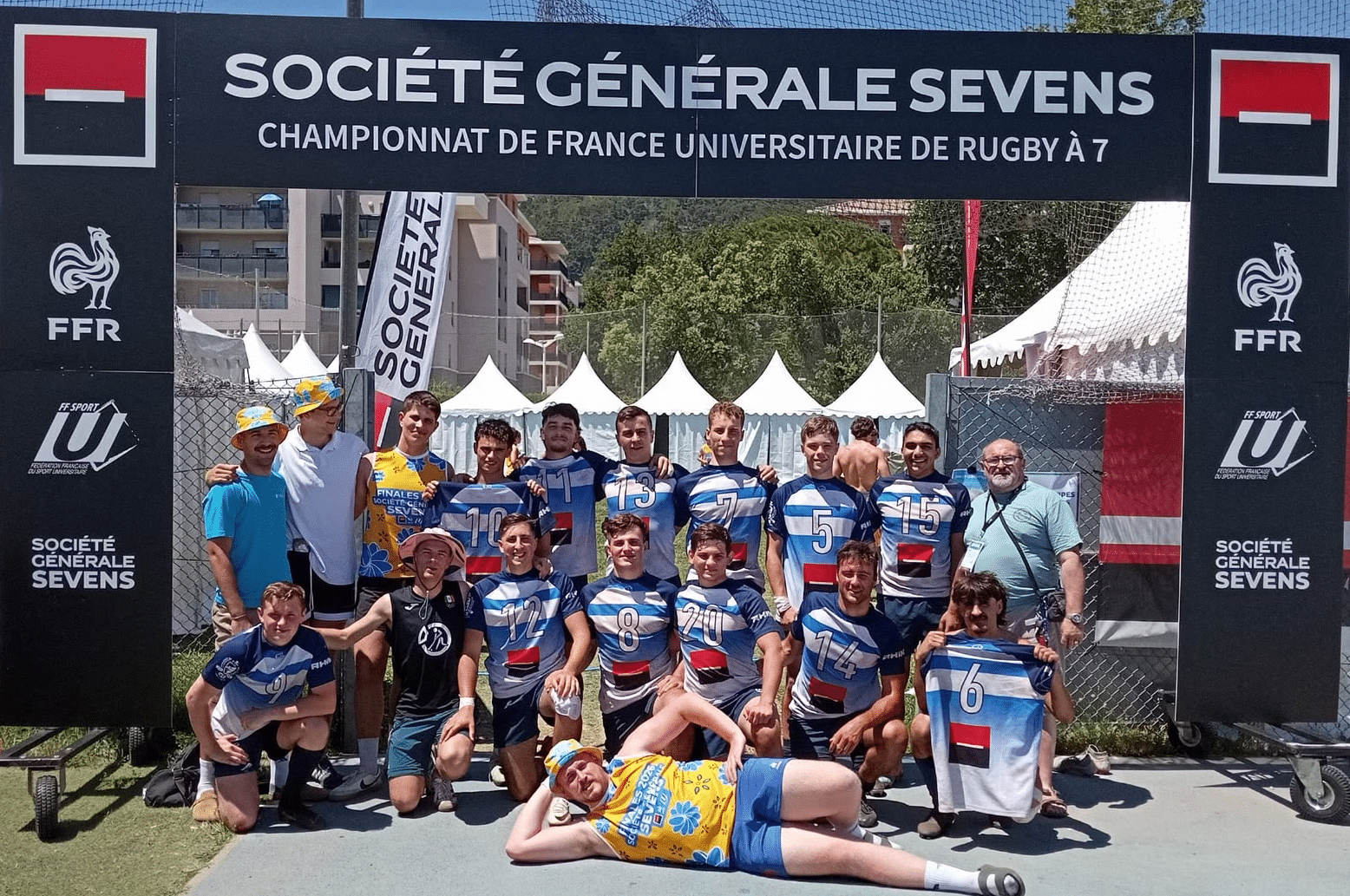 Equipe de rugby masculin en championnat à Toulouse